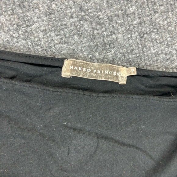 NAKED PRINCESS Women’s Black 3/4 Sleeve V-Neck Romper Shorts size: Small - Picture 5 of 12